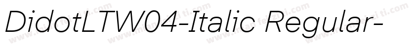 DidotLTW04-Italic Regular字体转换